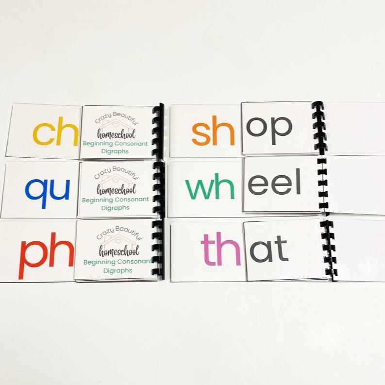 Consonant Digraph flip books