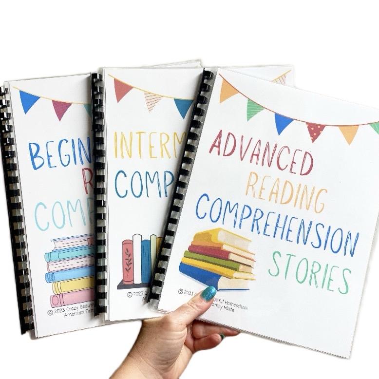 Comprehension 3 BOOK BUNDLE beginner, intermediate and advanced.
